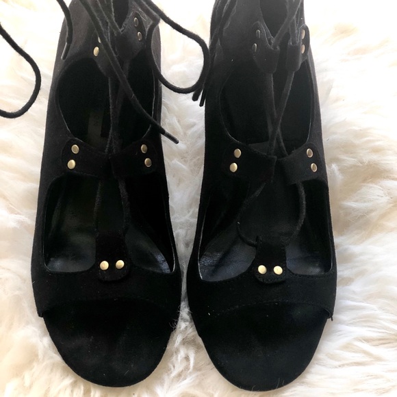 Lace Up Block Heel Sandals - Picture 4 of 8